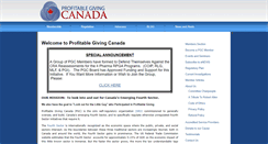 Desktop Screenshot of profitablegiving.ca
